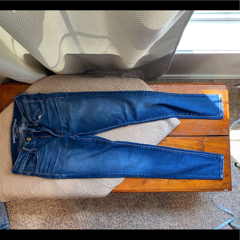 American eagle super stretch begging jeans